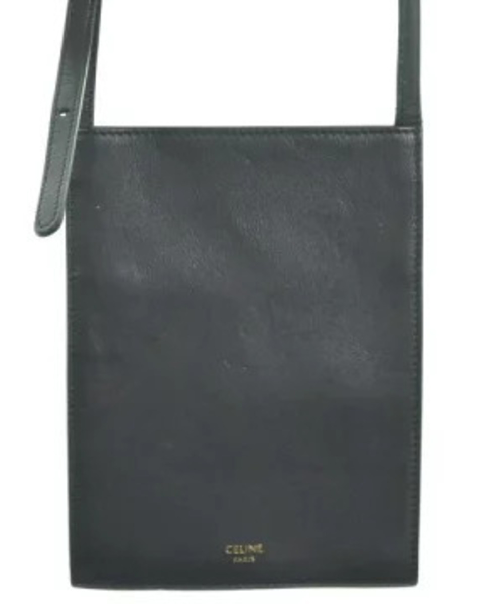 Celine Vertical Flat Shoulder Bag Black